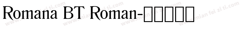 Romana BT Roman字体转换